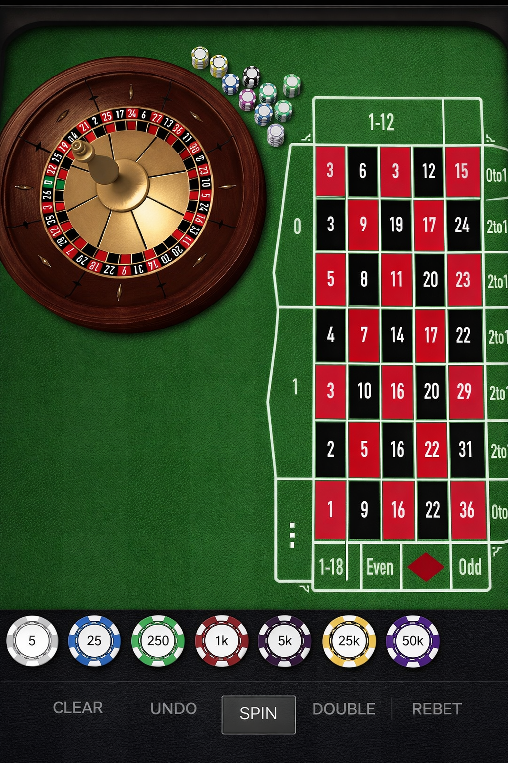Auto Roulette game